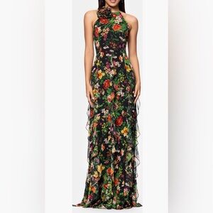 Betsy and Adams Floral Halter Maxi Dress